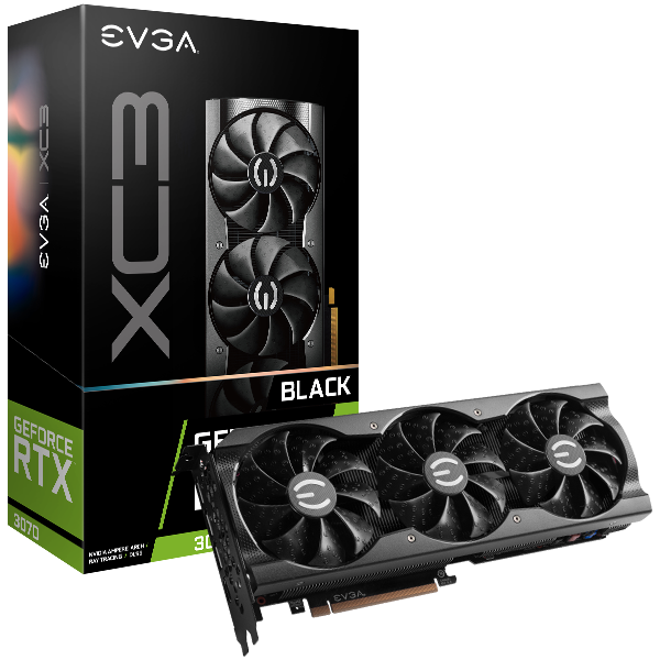 EVGA 3070 XC3 BLACK 8GB GDDR6 iCX3 Cooling ARGB BACKORDER