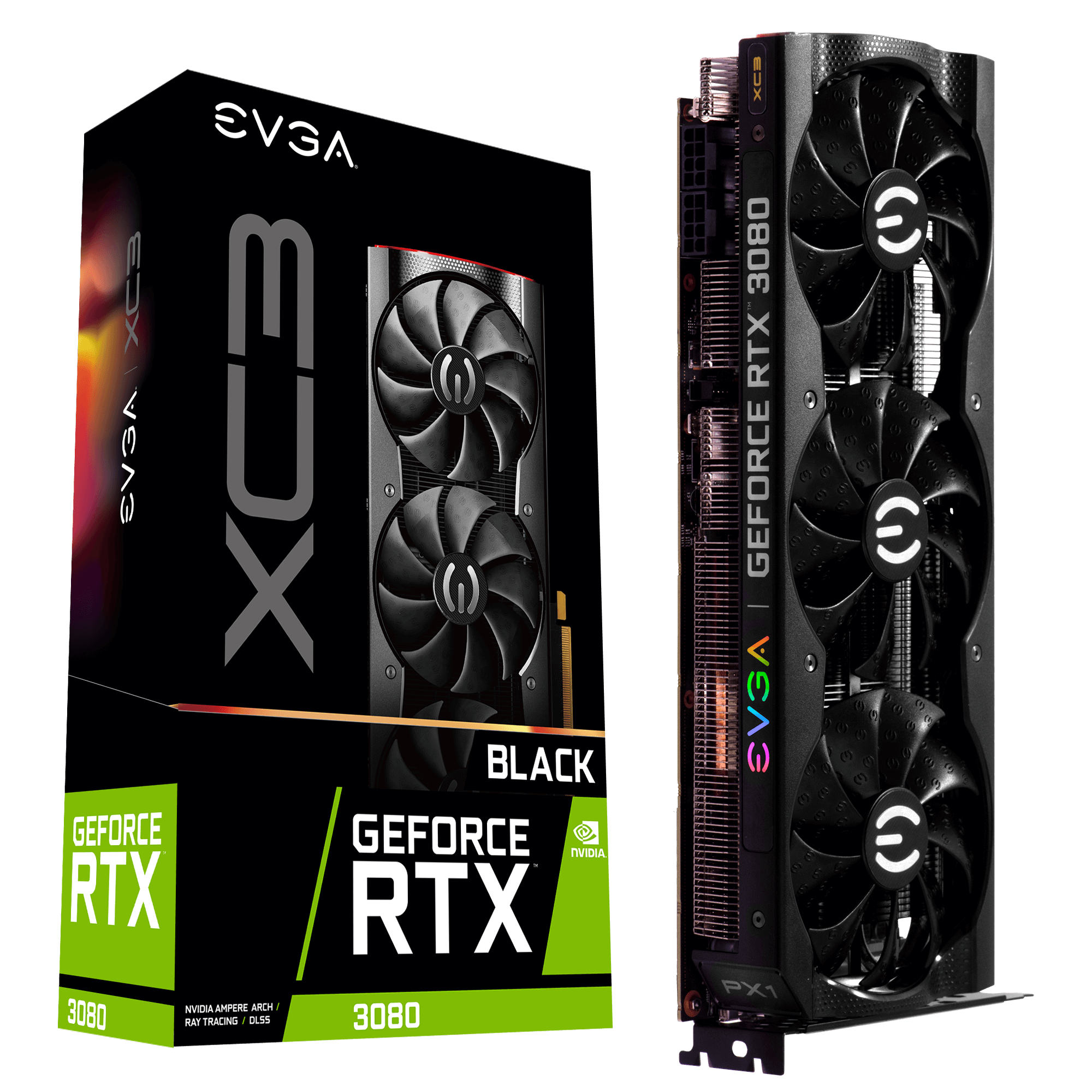 EVGA GeForce RTX 3080 XC3 BLACK GAMING LHR IN STOCK