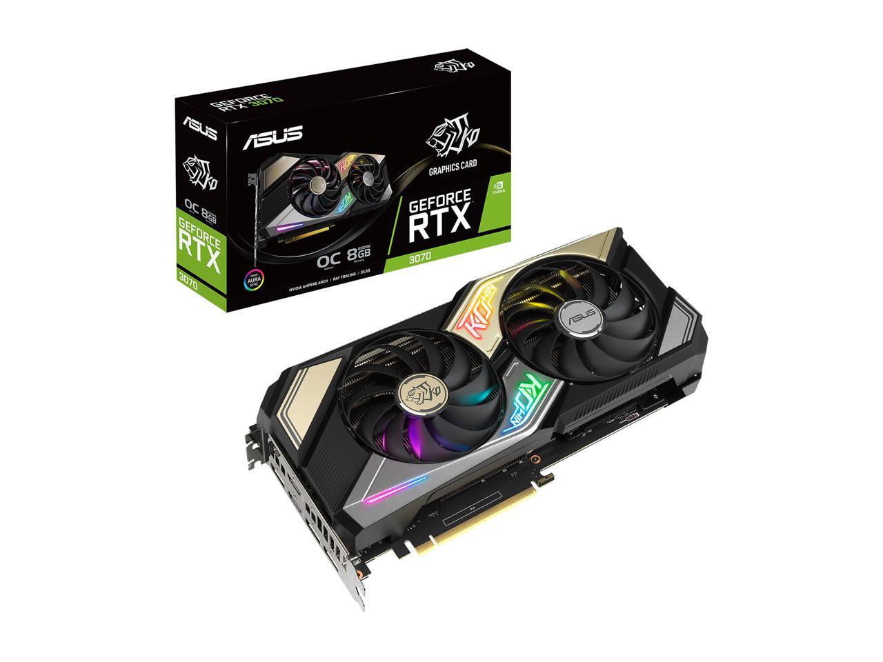 ASUS VCX KO-RTX3070-O8G-GAMING GeForce RTX 3070 OC 8GB GDDR6 PCIE DP HDMI + EVGA 550 Watt PSU Bundle Instock