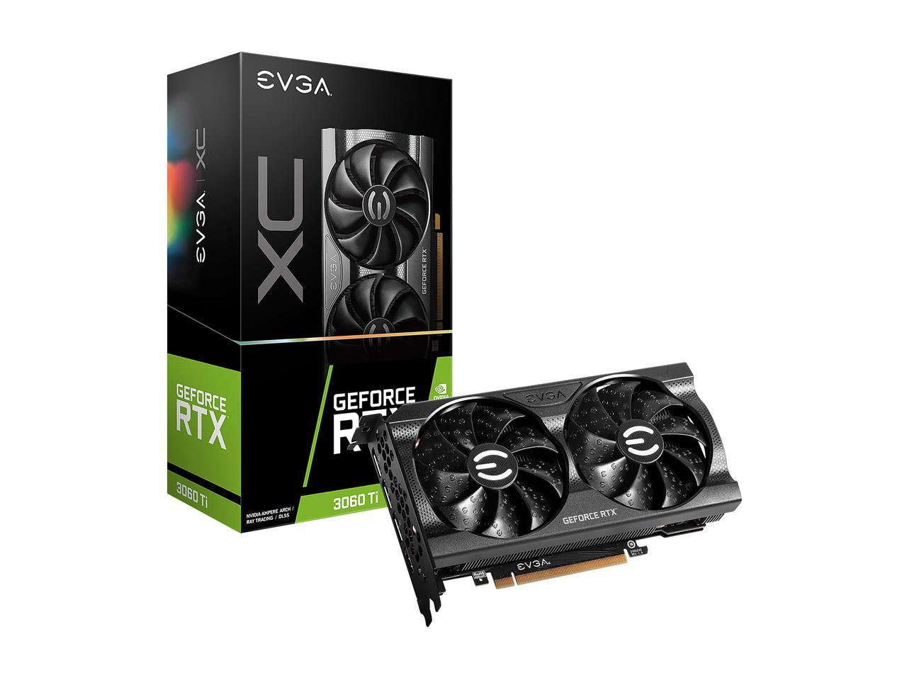 EVGA GeForce RTX 3060 Ti XC GAMING Video Card, 08G-P5-3663-KR, 8GB GDDR6, iCX3 Cooling, Metal Backplate BACKORDER