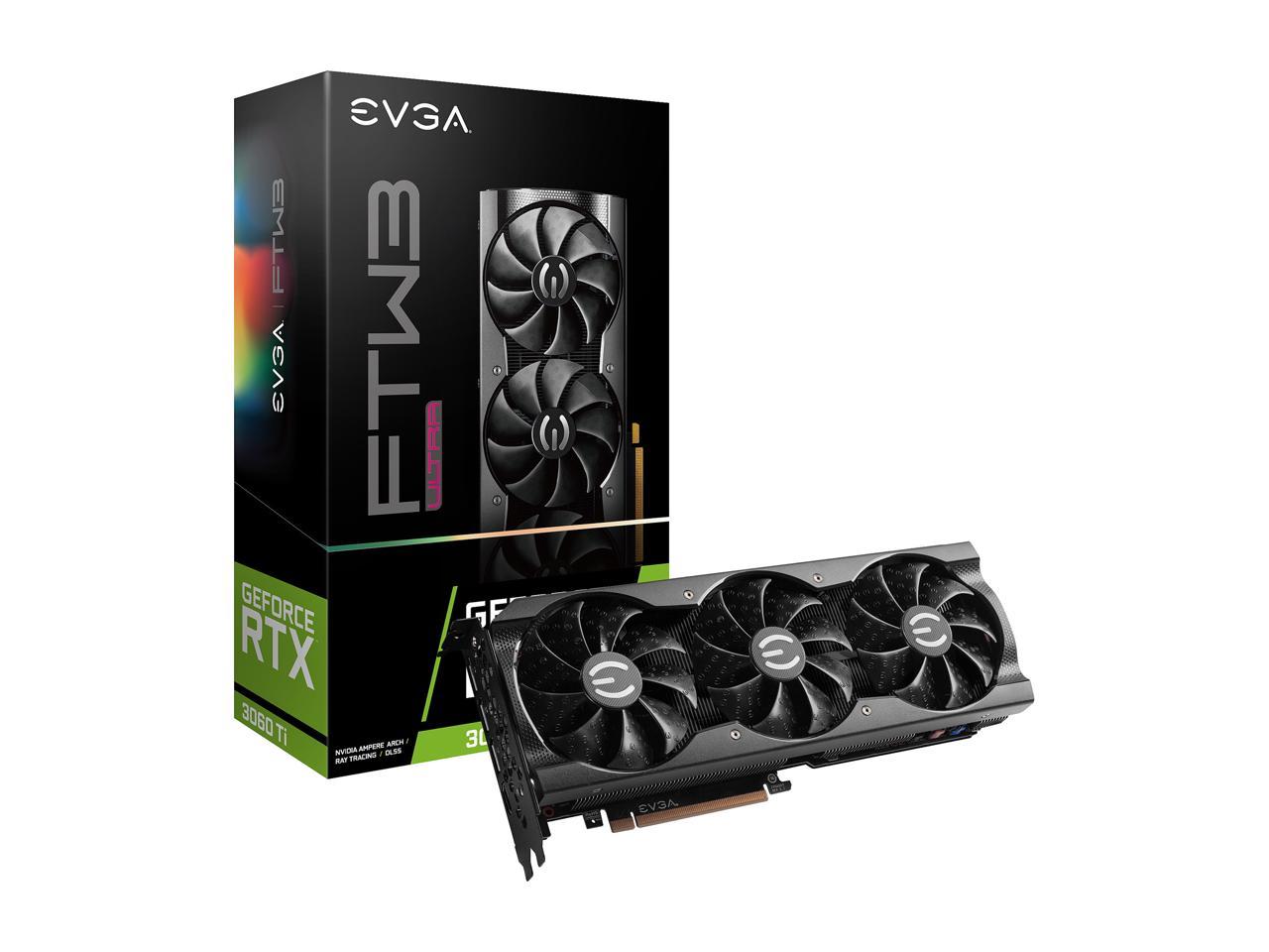 EVGA GeForce RTX 3060 Ti FTW ULTRA GAMING Video Card, 08G-P5-3667-KR, 8GB GDDR6, iCX3 Cooling, ARGB LED BACKORDER