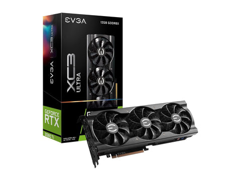 EVGA GeForce RTX 3080 Ti XC3 ULTRA GAMING Video Card, 12G-P5-3955-KR, 12GB GDDR6X, iCX3 Cooling, ARGB LED, Metal Backplate