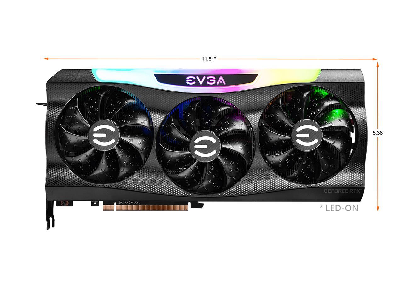 EVGA GeForce RTX 3070 Ti FTW3 ULTRA GAMING Video Card, 08G-P5-3797-KL, 8GB GDDR6X, iCX3 Technology, ARGB LED, Metal Backplate IN STOCK