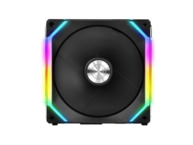 LIAN LI UNI FAN SL140 RGB BLACK 2X 14CM FAN PACK WITH CONTROLLER ---UF-SL140-2B