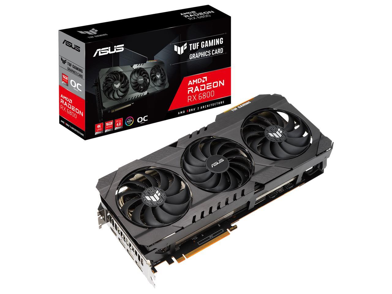 ASUS TUF GAMING AMD RX 6800 XT PCIE 4.0 16GB GDDR6 HDMI 2.1 + 550W PSU Bundle BACKORDER