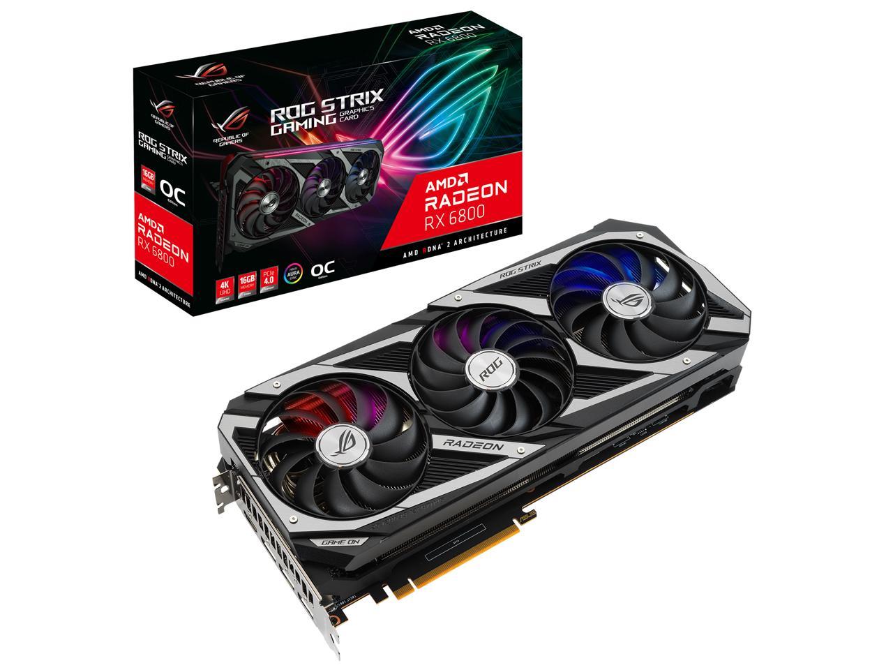 ASUS ROG STRIX AMD RADEON RX OC AMD RADEON RX 6800 PCIE4.0 16GB+ 550W PSU Bundle BACKORDER